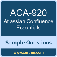 Atlassian ACA-920 VCE, Confluence Essentials Dumps, ACA-920 PDF, ACA-920 Dumps, Confluence Essentials VCE, Atlassian Confluence Essentials PDF