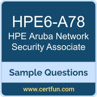 Hewlett Packard Enterprise HPE6-A78 VCE, Aruba Network Security Associate Dumps, HPE6-A78 PDF, HPE6-A78 Dumps, Aruba Network Security Associate VCE, HPE ACA-NS PDF