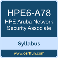 Aruba Network Security Associate PDF, HPE6-A78 Dumps, HPE6-A78 PDF, Aruba Network Security Associate VCE, HPE6-A78 Questions PDF, Hewlett Packard Enterprise HPE6-A78 VCE, HPE ACA-NS Dumps, HPE ACA-NS PDF