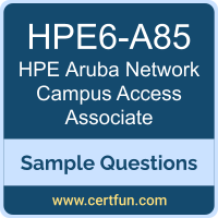 Hewlett Packard Enterprise HPE6-A85 VCE, Aruba Network Campus Access Associate Dumps, HPE6-A85 PDF, HPE6-A85 Dumps, Aruba Network Campus Access Associate VCE, HPE ACA-CamAcss PDF