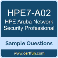 Hewlett Packard Enterprise HPE7-A02 VCE, Aruba Network Security Professional Dumps, HPE7-A02 PDF, HPE7-A02 Dumps, Aruba Network Security Professional VCE, HPE ACP-NS PDF