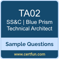 SS&C | Blue Prism TA02 VCE, Technical Architect Dumps, TA02 PDF, TA02 Dumps, Technical Architect VCE