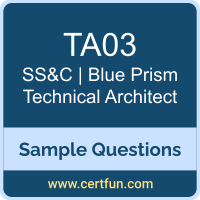 SS&C | Blue Prism TA03 VCE, Technical Architect Dumps, TA03 PDF, TA03 Dumps, Technical Architect VCE, SS&C | Blue Prism Technical Architect PDF