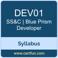 Developer PDF, DEV01 Dumps, DEV01 PDF, Developer VCE, DEV01 Questions PDF, SS&C | Blue Prism DEV01 VCE