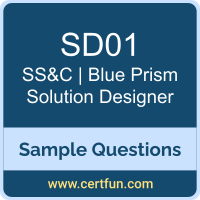 SS&C | Blue Prism SD01 VCE, Solution Designer Dumps, SD01 PDF, SD01 Dumps, Solution Designer VCE