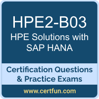 HPE2-B03: HPE Solutions with SAP HANA