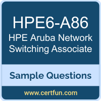 Hewlett Packard Enterprise HPE6-A86 VCE, Aruba Network Switching Associate Dumps, HPE6-A86 PDF, HPE6-A86 Dumps, Aruba Network Switching Associate VCE, HPE ACA-Switch PDF